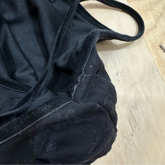 Y2K Black Sparkle Floral Maxi Formal Evening Wear Square Neck Sleeveless Dress - Picture 9 of 9